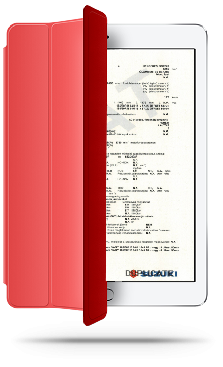 certificat de conformité Suzuki Auto €216 TTC