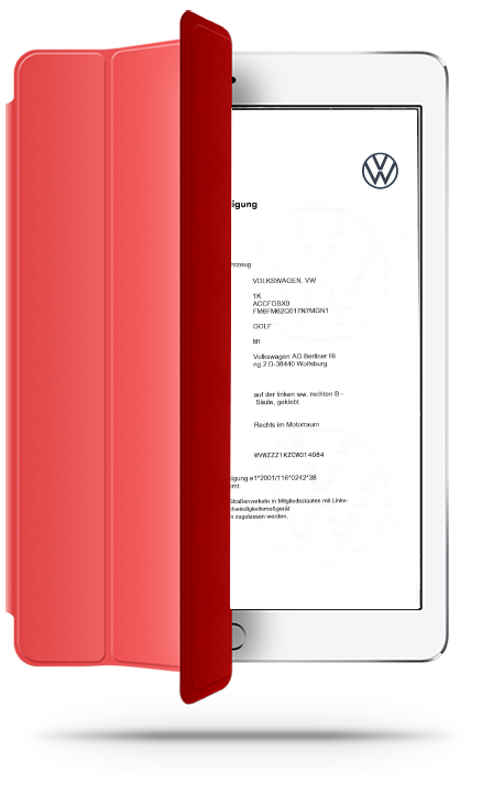 certificat de conformité Volkswagen